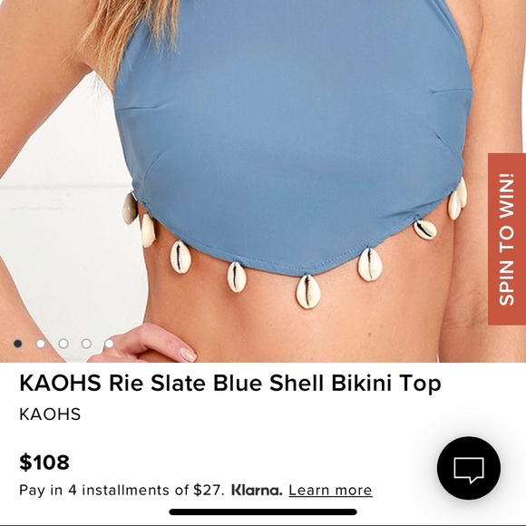 KAOHS BLUE SHELL BIKINI SET (M) - Picture 8 of 11